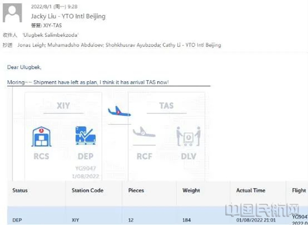 一封万CQ9电子 CQ9传奇里之外的感谢信 圆通为塔吉克斯坦国家队紧急空运参赛服装(图4)