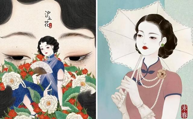 CQ9电子 CQ9传奇电子她将二十四节气画成民国美人展现四季服装之美!