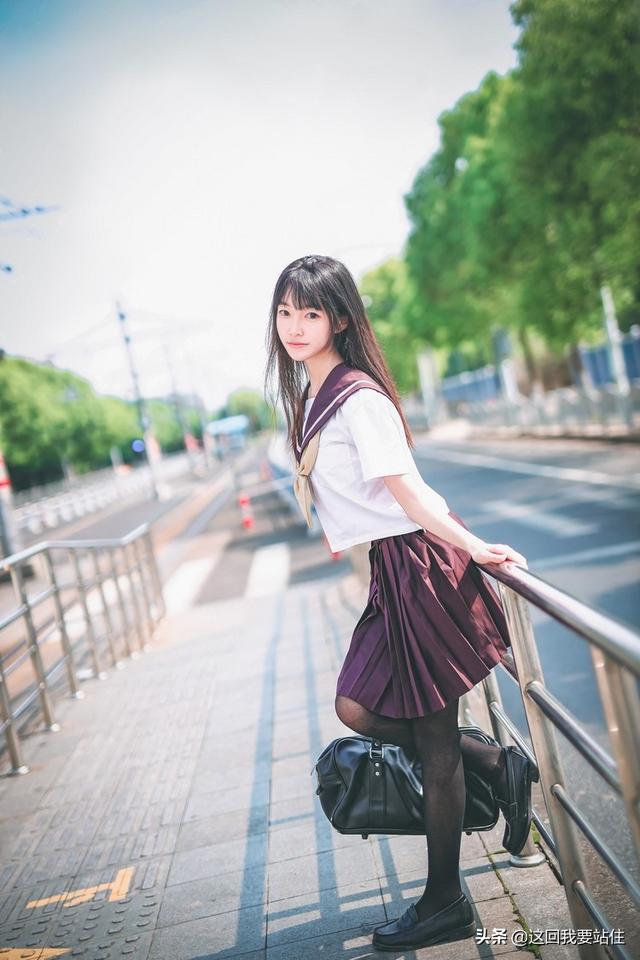 靓靓聊第126期：户外CQ9电子 CQ9传奇电子养眼jk清纯黑长直发黑丝漂亮的小姐姐(图8)