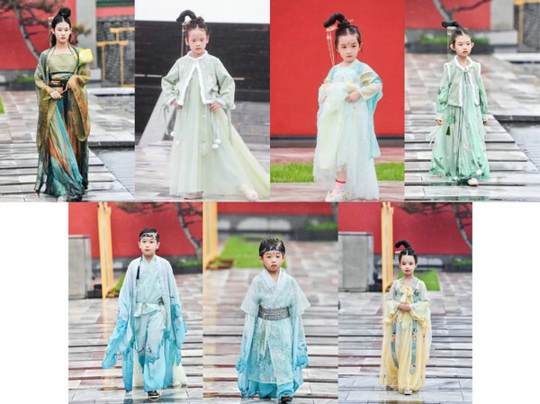 JS蒋硕·肩上云×《中国服饰CQ9电子 CQ9传奇电子》杂志汉服童装定制秀亮相2021北京时装周(图4)