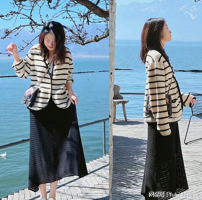 CQ9电子 CQ9传奇电子中年女性秋季显高的穿衣模板“上短下长”修饰比例高级显气场(图4)