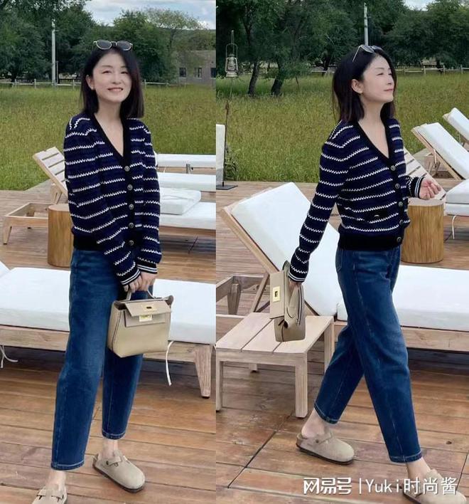 CQ9电子 CQ9传奇电子中年女性秋季显高的穿衣模板“上短下长”修饰比例高级显气场(图3)