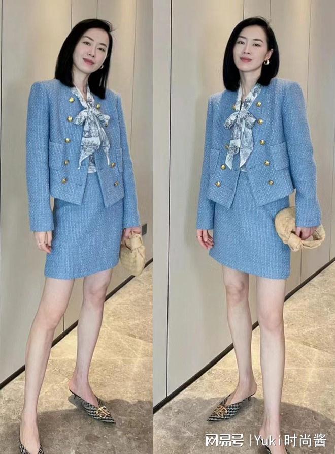 初夏服装选对不选贵中年女人备好衬衫、小香风外套优雅CQ9电子 CQ9传奇电子提品味(图6)